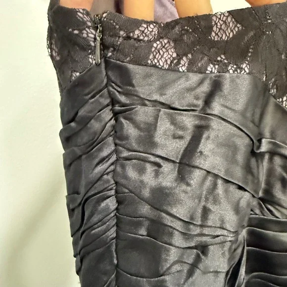 Anne Klein Black Lace Dress Sleeveless Midi Evening Cocktail Party Size 6 - Picture 5 of 7